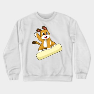 Dog Snowboard Winter sports Crewneck Sweatshirt